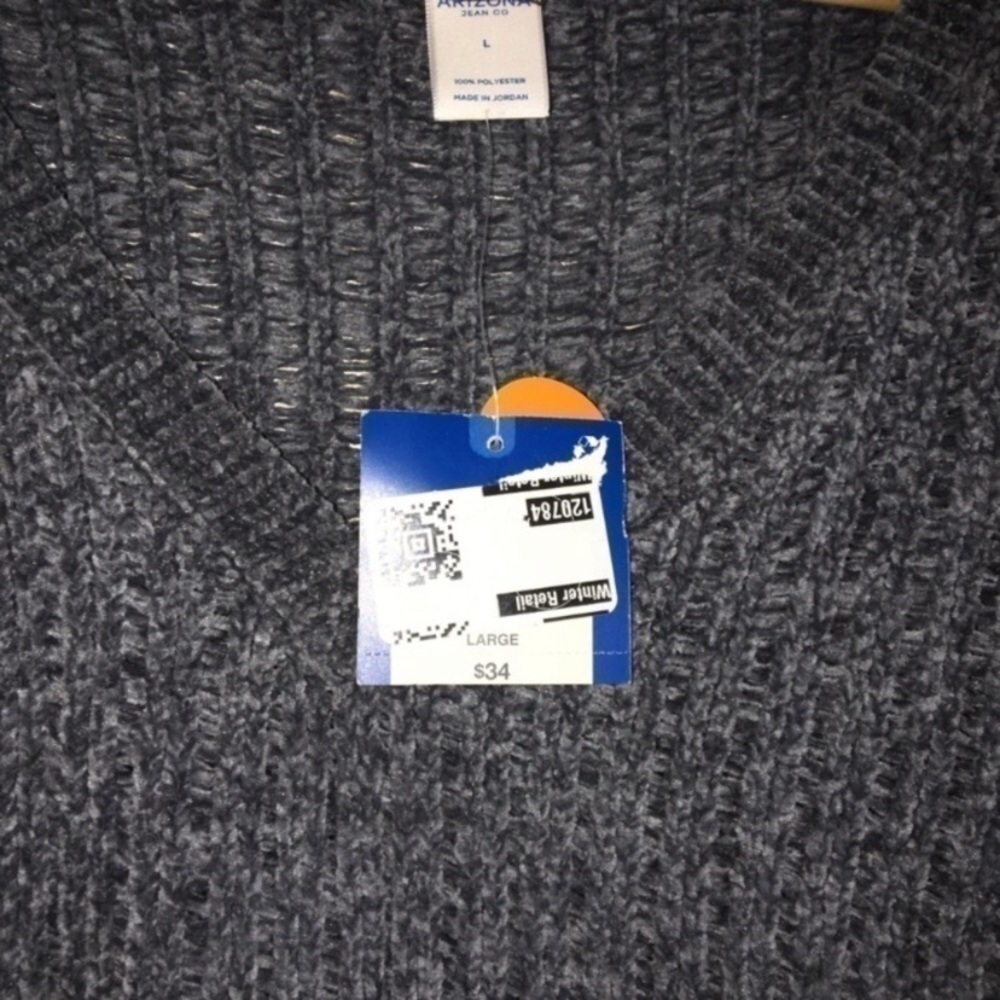 NWT Arizona Jeans Co. Grey Cable - Picture 5 of 5